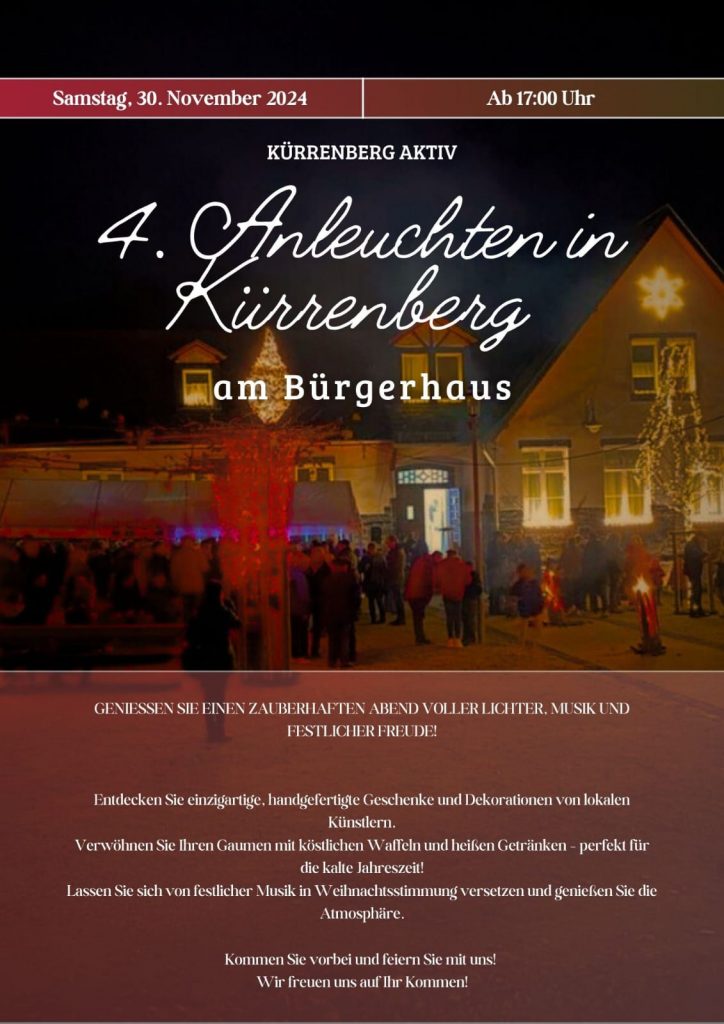 4. Anleuchten in Kürrenberg am Bürgerhaus